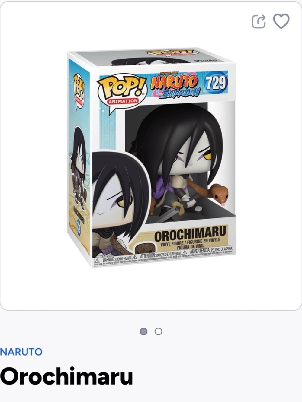 Funko Pop- Naruto- Orochimaru- 729